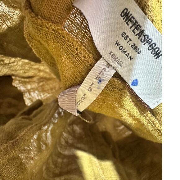 ONE TEASPOON Tobacco Tan Embroidered Lace Cutout Long Sleeve Jumpsuit Size XS - Picture 10 of 12